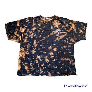 Bleached Tie-Dyed T-Shirt, 4X, Black